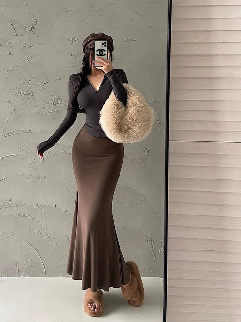 Casual Long Mermaid Tail Skirts
